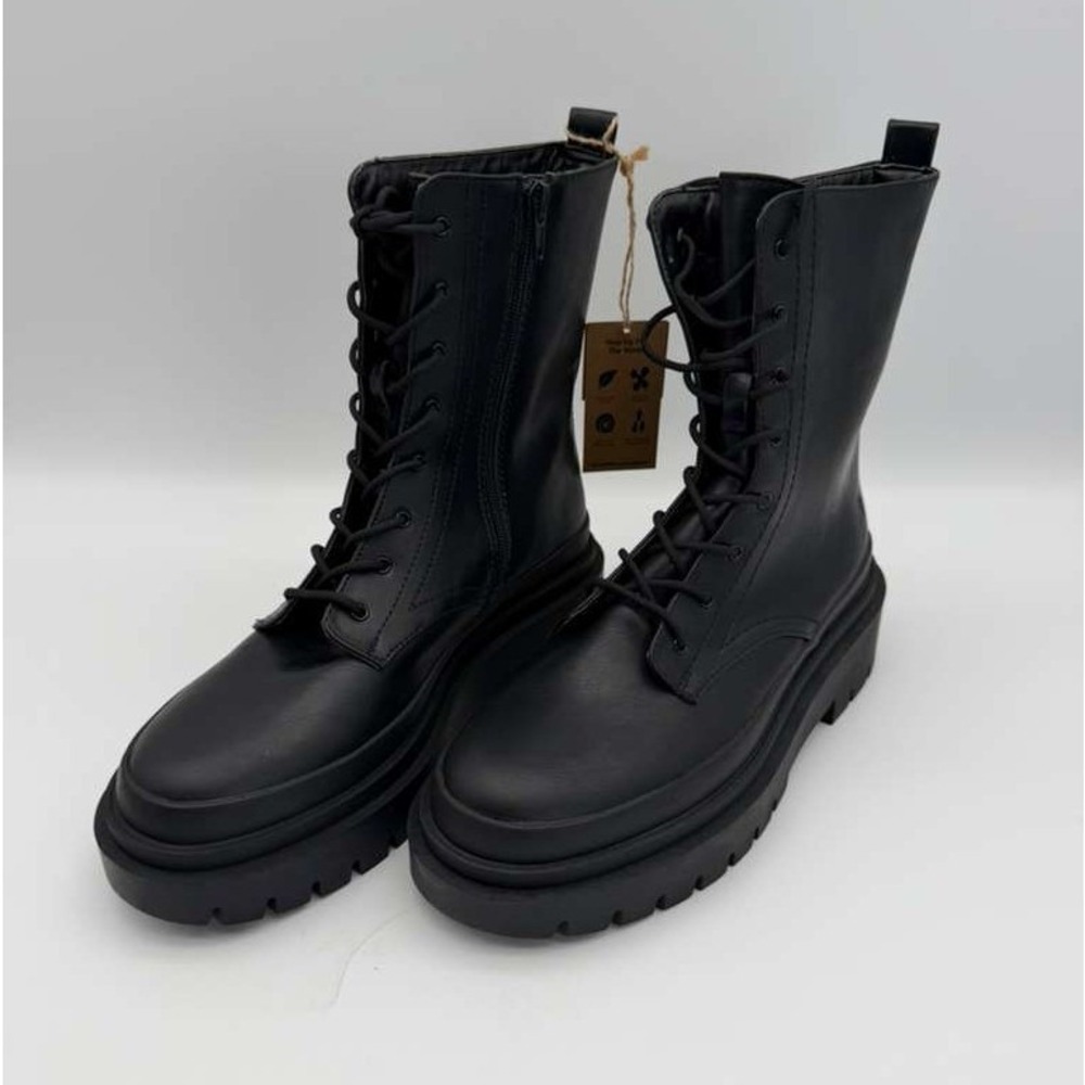 Cool Planet by Steve Madden‎ Leather Boots – Black – Size 8.5 – Brand New